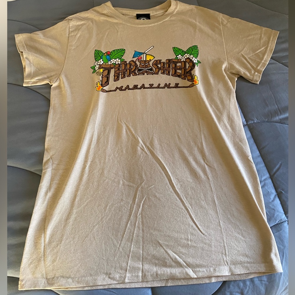 Tan thrasher shirt